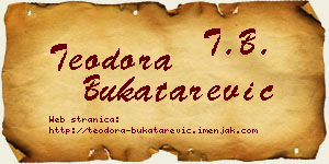 Teodora Bukatarević vizit kartica